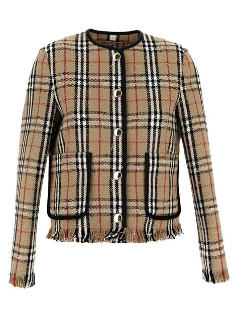 checked jacket burberry|Burberry jacket women overcoat.